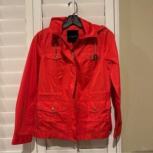 Talbots bright red/orange raincoat